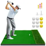 WFUN 5x4Ft Golf Hitting Mat – Thick Artificial Turf for Indoor/Outdoor Practice