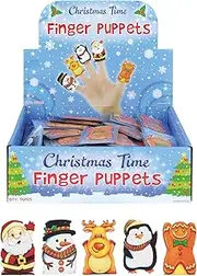 5x Christmas Finger Puppets for Kids 5 Assorted Designs Children’s Stocking Fillers Christmas Eve Box Fillers Cracker Gifts Xmas Party Favours for Boys and Girls, W01 864
