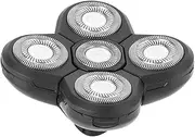 Shaver Replacement Blades, Electric Razor Blade Replacement Heads, Universal, 5 Heads, Waterproof, Easy Install, Wet & Dry, for Bald & Face