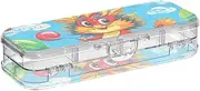 Yoogain Chinese Style Animal Dragon Colorful Plastic Pencils Box Clear Double Layer Pens Case Transparent Hard For Craft Art With Lid