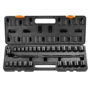 VEVOR Impact Sockets Set 29pcs 6-Point 3/8in Drive Bit Ratchet Tool Kit Case