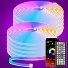 Fussion Led Neon Rope Lights 100Ft,RGB Led Strip Lights with App/Remote Contr...