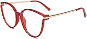 Blue Light Filter Glasses for Men and Women, TR90 Frame Anti-Blue Filter Glasses Computer Gaming Without Prescription Glasses, red, 54-18-142 mm