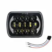 7 inch/ H4 DC 9V-30V 30000LM 300W 8LEDs Car Square Shape LED Headlight Lamps for Jeep Wrangler