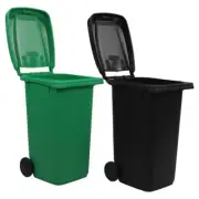2pcs Desktop Trash Can Pencil Holder Multi Functional Mini Plastic Waste