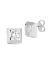 Chloe and Madison Jewelry CZ Square Studs