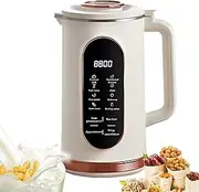 Nut Milk Maker – 1.5L Soy Milk Machine with 10-Leaf Blades, 12H Timer, Keep Warm & Auto Clean, Automatic Plant Milk Maker for Almond, Soybean & Vegan Milk