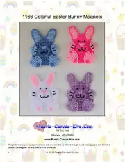 Colorful Easter Bunny Magnets-Plastic Canvas Pattern or Kit