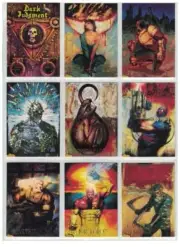 1995 SKYBOX DARK JUDGEMENT DC VILLIANS TRADING CARD SET 90 BASE AND 9 GC FOILS
