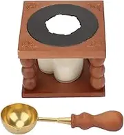 Baxnore Warmer Melting Spoon, Wood Wax Seal Furnace, Wax Seal Warmer Spoon Kit, Universal Wax Seal Melting Furnace, Wax Seal Kit for Wax Sealing Stamp Making