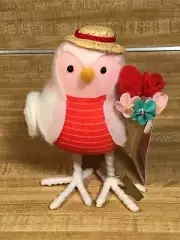 2023 Target JET Spritz Featherly Friends Valentines Day Fabric Bird w/Bouquet