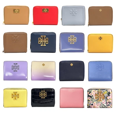 TORY BURCH Woman's Eve Thea Britten Carter Emerson Perry Leather Bifold Wallet