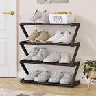 Black/White/Pink Shoe Stand Z-Shaped Shoe Storage Rack Dormitory