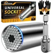 Universal Socket Tools Gifts Professional Socket Set Fits Standard 1/4''-3/4'...