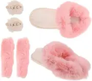 CANIGHT 1 Set Warm Fleece Cotton Slippers Liners Warm Cozy Fluffy Inserts Warm Shoes Slipper Shoes Furry Liners Boot Sleeve Inner Winter Shoes Liner Cotton Shoe Stockings