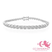 在飛比找momo購物網優惠-【CC Diamond】日本進口 18K 3克拉天然鑽石手鍊