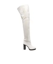 LAELLE LEATHER OVER-THE-KNEE BOOTS 38,39 White
