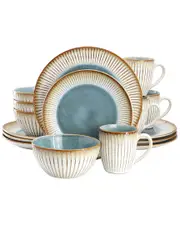 Elama Louann 16pc Stoneware Dinnerware Set