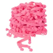 10 Yards Pom Pom Ball Fringe Trim Ribbon Sewing Trim DIY Crafts 8mm Pink