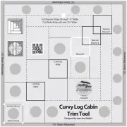 US Seller Creative Grids Curvy Log Cabin Trim Tool Quilt Ruler CGRJAW5