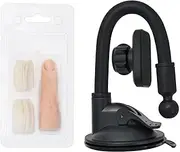 FashionCha Silicone Nail Fingers Practice Nails Art Training Tool, Display Props Manicure Display Mannequin Finger with Stand for Supply