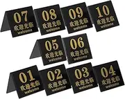 STOBAZA 10pcs Acrylic Table Numbers Markers for Parties Restaurants and Events Game Markers with Workmanship Easy to Clean and Reusable