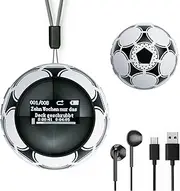 64 GB MP3 Player Kids MP3 Player Bluetooth 5.0 Mini Football Music Play with Headphones, Hanging Cord, Speaker, HiFi Sound, FM Radio, Recording, Pedometer