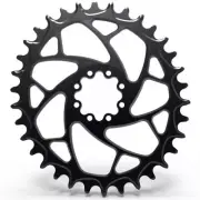 ALUGEAR Oval 8-Bolt Boost Chainring for SRAM MTB. Black