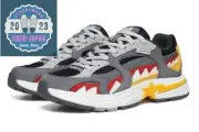 A Bathing Ape SHARK STA MALAYSIA 1K20 191 307 Gray Men Shark Tooth Cowhide Shoes