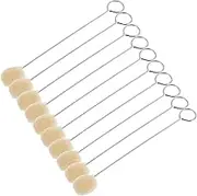 SEWACC 10Pcs Wool Daubers Leather Dye Applicator for DIY Crafts Leather Staining Wool Ball Brush for Oil Based Water Based Dye Application