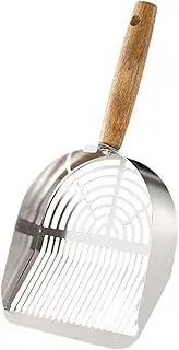 Jvjggag Litter Scooper, Poop Scooper, Portable Design Easy Cleaning Sturdy Build Rust Resistant Comfortable Grip Lightweight, Sifting Tool for Home Use Keep Hygiene