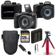 Kodak PIXPRO AZ425 Digital Camera (Black)+ Spider Tripod + Case - 128GB Kit
