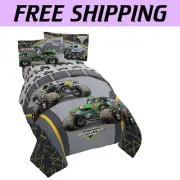 Super Soft Monster Jam Full Bedding Set Featuring Grave Digger & Megalodon