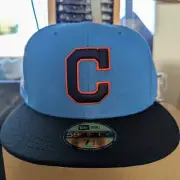 Exclusive New Era 59Fifty Cleveland Indians Jacobs Field Patch C Hat -Size 7 1/4