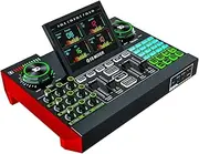 G10 Gaming Audio Mixer，Podcast Equipment Live Sound Card for Streaming，Audio Interface DJ Mixer Sound Card/Board Condenser Microphone for Tiktok Gaming Video Content Creator Kit.