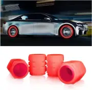 4PCS Fluorescent Car Tire Valve Stem Caps, Luminous Glow in the Dark Auto Tire V