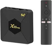 CHROX Android 13.0 TV Box,X99 PRO[2GB+8GB］H313 Quad Core CPU Smart TV Box Android Media Player Support USB 3.0/ 3D/ 4K H.265/2.4G WiFi Set Top TV Box