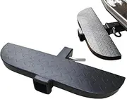 Trailer Hitch Step, Truck Bumper Step, Carbon Steel Towing Hitch Steps, Hitch Receiver Step, Rear Bumper Guard Made, Easy to Use, Portable for SUV Pickup Trailer