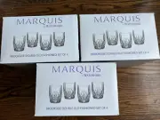 12 Marquis Waterford Brookside Double Old Fashion Glasses Set; 3 Boxes BRAND NEW