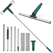 [JEHONN] Window Shower Squeegee for Glass Door with 152 cm Long Handle, Professional Floor Squeegee Mop for Cleaning Garage Tile Concrete Mirror Windshield Bathroom Car Home