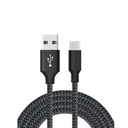 Catzon 1M 2M 3M 1Pack USB Type C Cable Nylon Braided W Phone Cable Fast Charger Cable USB Cord -Black Gray
