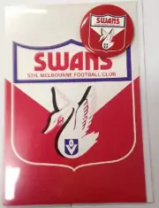 Sydney Swans Official AFL Blank Greeting Card Pin On Metal Badge 12cm x 20cm