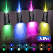 LOT Solar Garden Lights RGB 7 Color Changing Waterproof Fence Stairs Wall Lamp