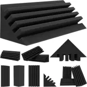 Bass Traps - 12 Pcs 4 X 4 X 12 Inches Dense Thick Studio Bass Foam Corner, Acous