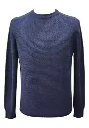 NWT BUGATTI KNITWEAR WORKED 85521 7400390 BLUE
