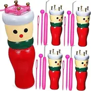 Generic 4 Pcs Knitted Puppet Set Knitting Machine Doll Weaving Loom Kit Knitters Kit Weaving Shuttle Hat Loom Jumbo Yarns Making Knitting Needles Kits Girl Knitting Kit Wood