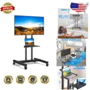 Portable Rolling TV Stand for Outdoors and Home - Fits 32-83" Screens, VESA