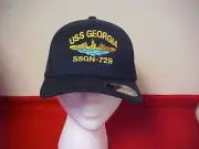 USS Georgia SSGN - 729 official Flexfit command ball cap for Officer S/M