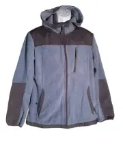 FREE COUNTRY Women's Long Sleeve Pull-Over Fleece Jacket Blue Black XL