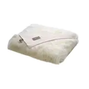 Auskin The Newstead Sheepskin Tibetan Throw Home/Room Decor 150x180cm Ivory